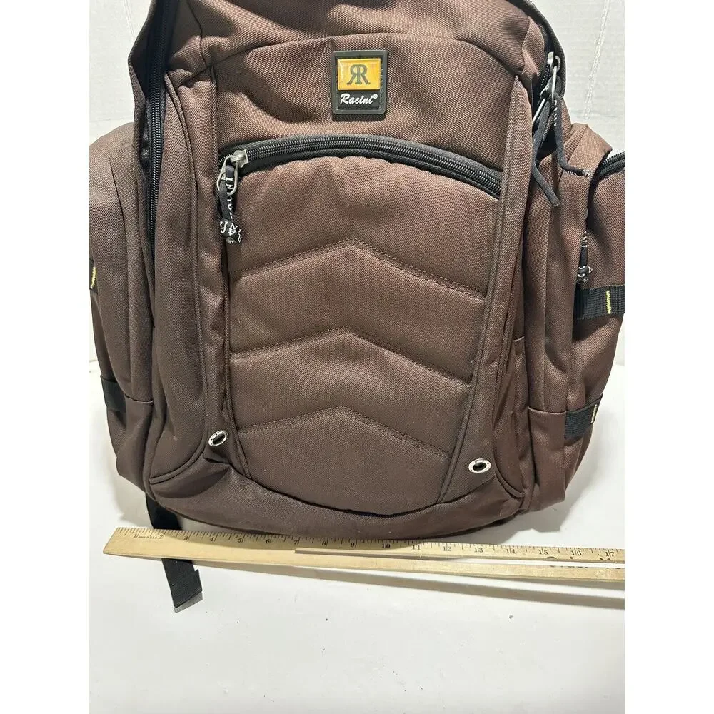 Racini Bags Sports Backpack Heavy‎ Duty Laptop Brown Med Large Great Quality